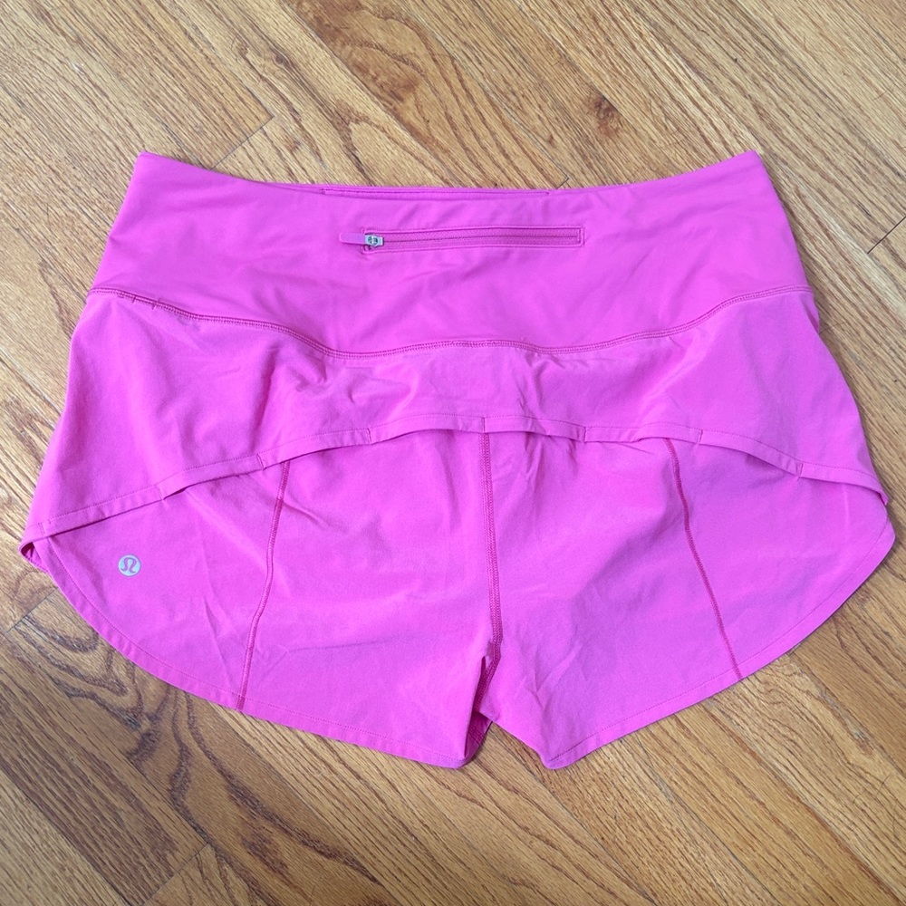lululemon athletica Vibrant Pink Athletic Shorts speed up high rise 2.5
